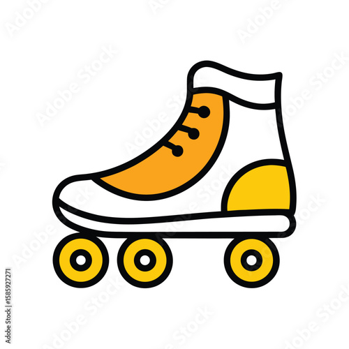 illustration of a pair of rollerblades shoes