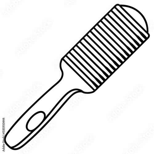 Hairbrush or comb line art vector