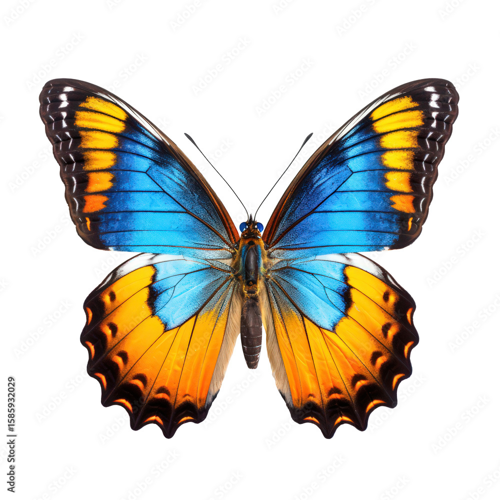 Tropical butterfly isolated on white background Tropical butterfly isolated on white background