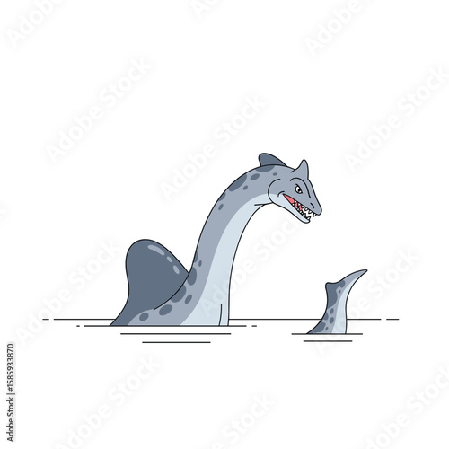 Mysterious prehistoric marine creature emerges from the depths of dark waters