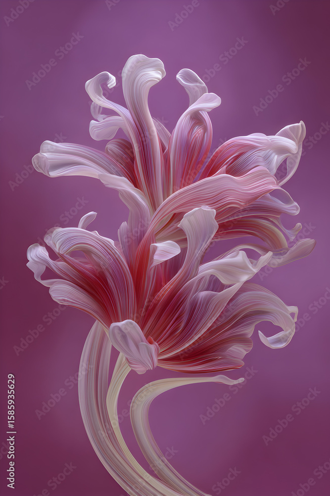 Naklejka premium Spiral Peony