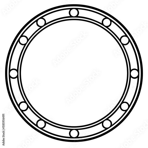 LED Ring Light line art vector