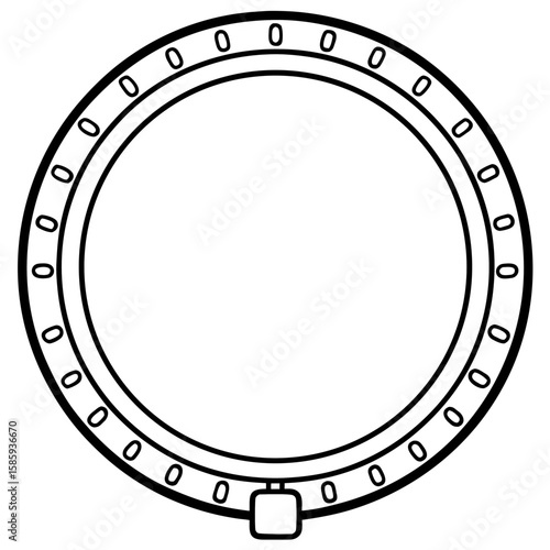 LED Ring Light line art vector