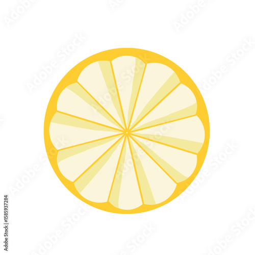 slice of lemon vector illustration