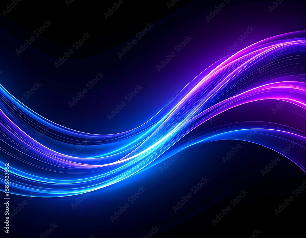 Obraz premium Abstract vibrant glowing waves