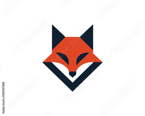 Free Download Modern geometric fox vector logo design - GFXLoad