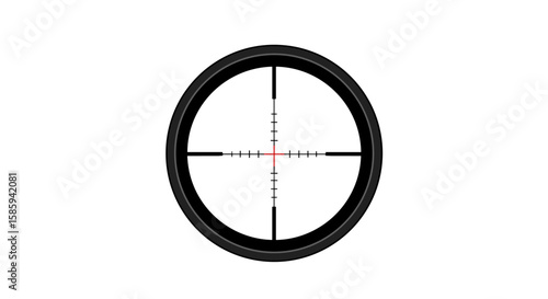 Crosshair target icon with black circular border and red center
