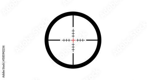 Precision crosshair icon with minimalistic round design for targeting