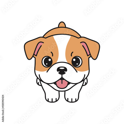 Cute playful bulldog puppy dog animal pet companion adorable fluffy friend