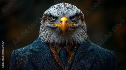 Visionary Eagle in Business Attire