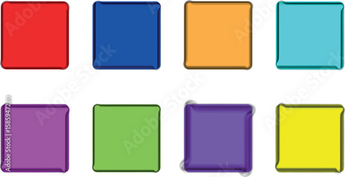 Artistic Square Line Frame in Sketch Style – Isolated Hand-Drawn Outline with Colorful Brush Details on Clean White Canvas


