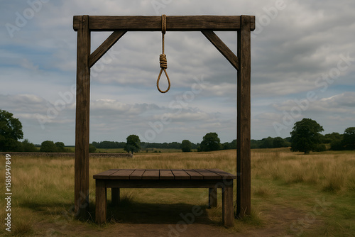 Medieval Gallows Execution Structure