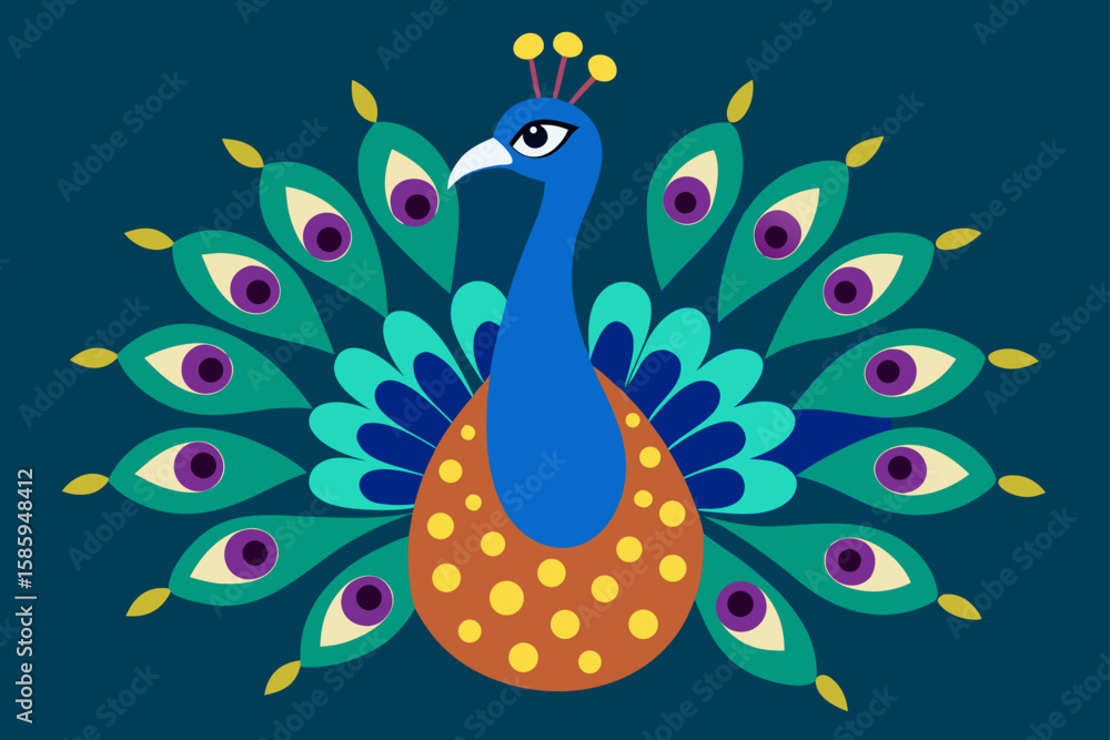 Obraz premium peacock feather vector