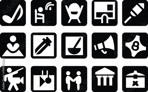 Musical note person with wifi symbol chair with legs