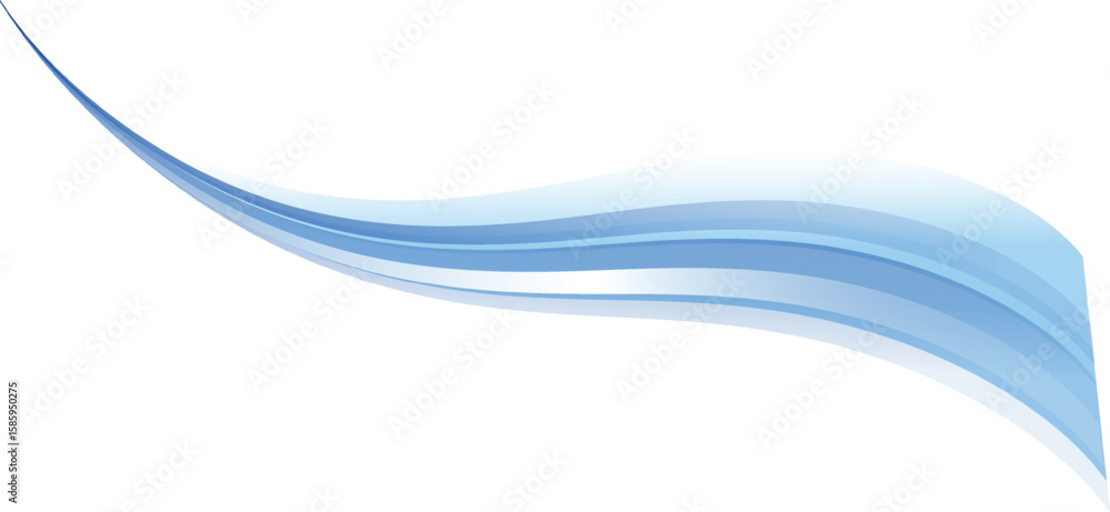 Naklejka premium Elegant Blue Abstract Wave: Vector Background for Design Projects.