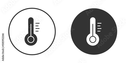 Cuadro en lienzo Thermometer icon flat pictogram for web