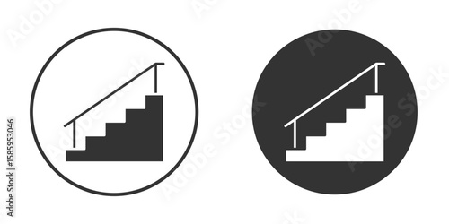 Cuadro en lienzo Stairs icon flat pictogram for web