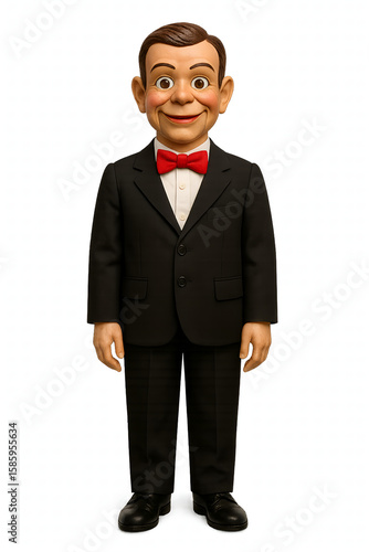 Creepy Ventriloquist Dummy Standing Still