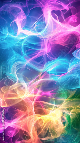 Colorful abstract smoke background creating a vibrant and dynamic atmosphere
