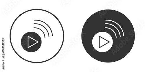 Fotografía Livestream icon flat pictogram for web