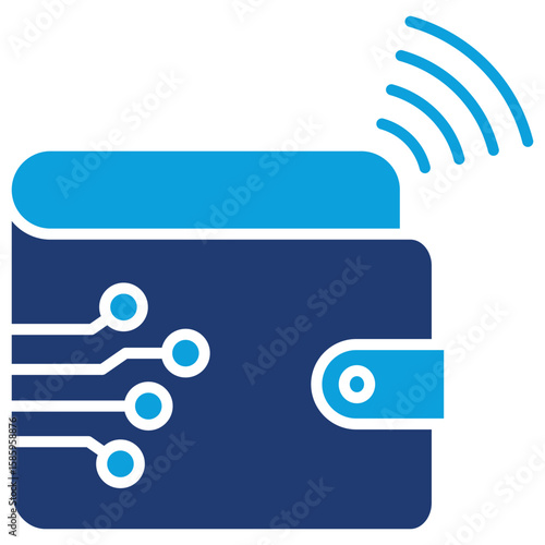 Contactless Flat Blue Icon
