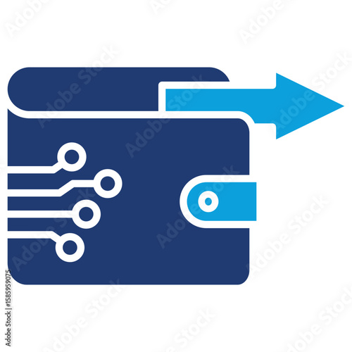 Instant Transfer Flat Blue Icon