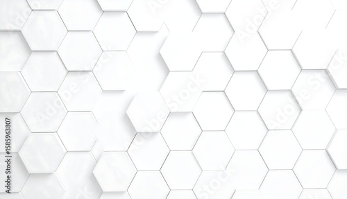 Abstract white hexagonal pattern