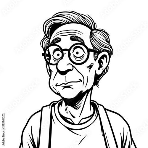 Elderly man looking disappointed – Emotions of aging, expression of concern