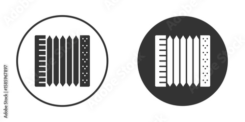 Foto Accordion icon flat pictogram for web