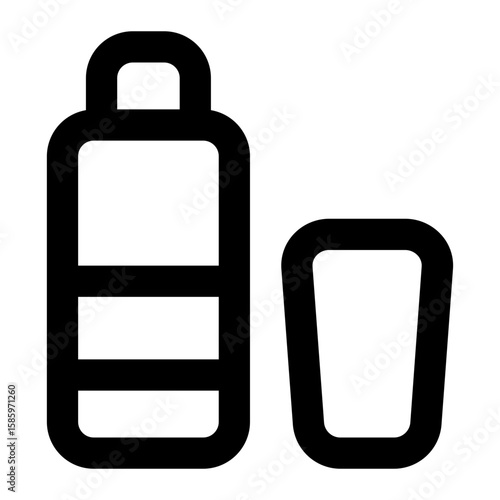 mineral water icon for illustration