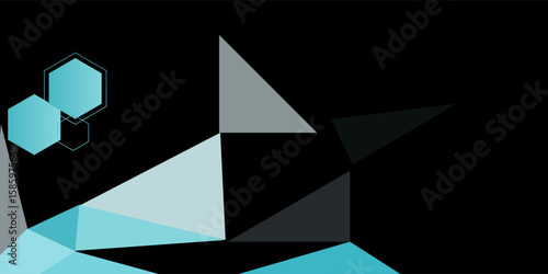 Light BLUE vector polygon abstract layout. Brand new colorful illustration in with gradient. Template for your brand book.