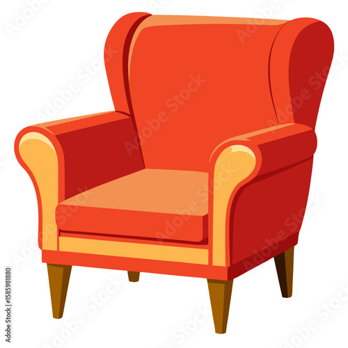 red leather armchair