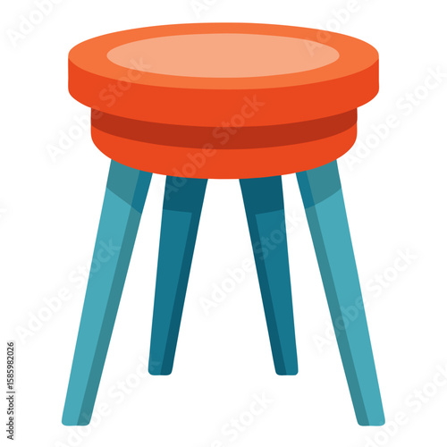 red wooden chair
