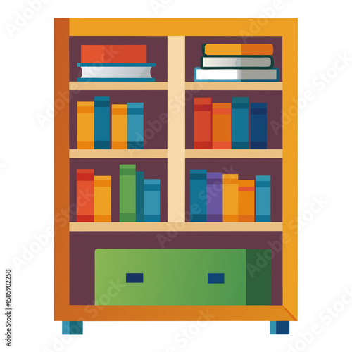 bookcase with books