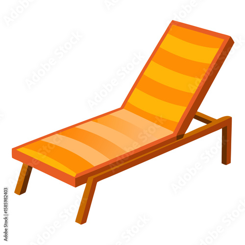 beach chair isolated on white