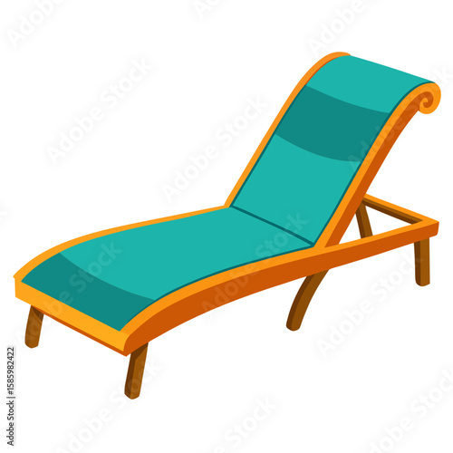 chaise lounge on a white background