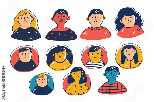Character Illustration: A vibrant collection of diverse character illustrations, each offering a unique and expressive portrayal of individual personas.