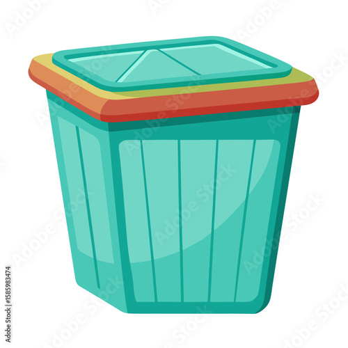 green trash bin