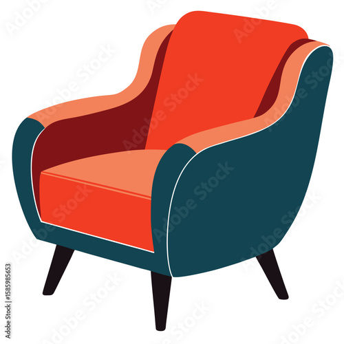 "Silhouette of a cozy recliner chair"