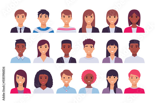 Diversity in Unity: A collection of diverse faces showcases a mosaic of uniqueness and cultural variety, symbolizing connection and inclusion through shared identity and common humanity.