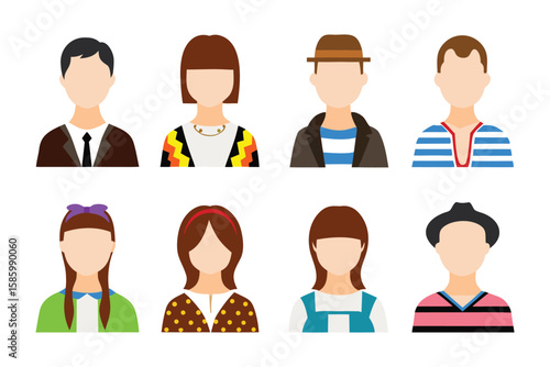 Diverse Portraiture: A collection of diverse portrait illustrations showcases individuals from various walks of life, representing a mosaic of identity and culture.
