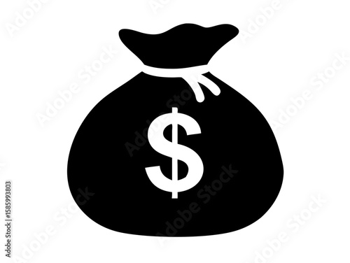 bag with dollar icon vector