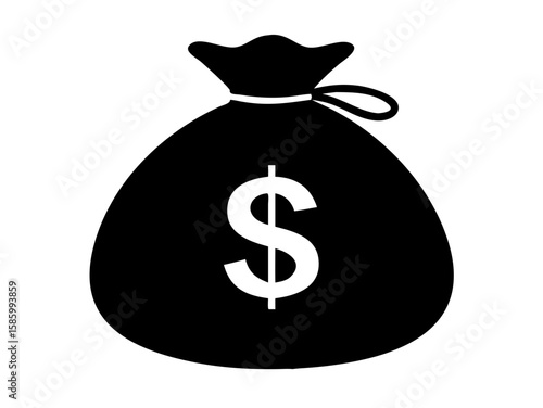bag with dollar icon vector