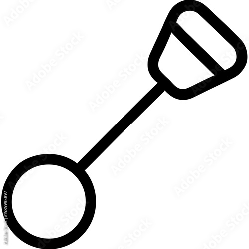 Hammer throw equipment outline icon vector