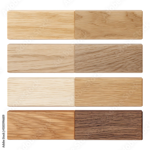 Wood stain color swatches displayed in a grid.