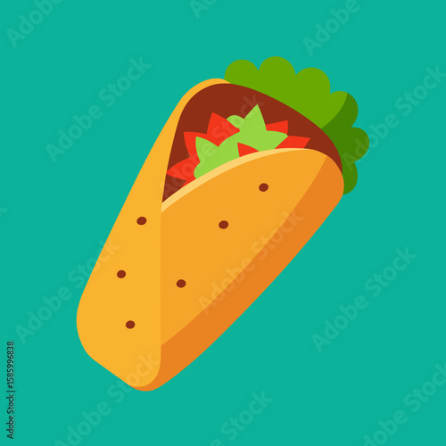 Cheese Sandwich and Pizza Slice Vector Illustration with Fresh Summer Food Icons, Cartoon Style Design Featuring Bread, Taco, Watermelon, Fruit, and Healthy Diet Symbols