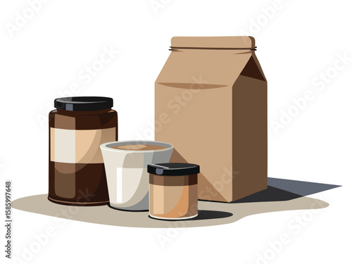 set of coffee cups