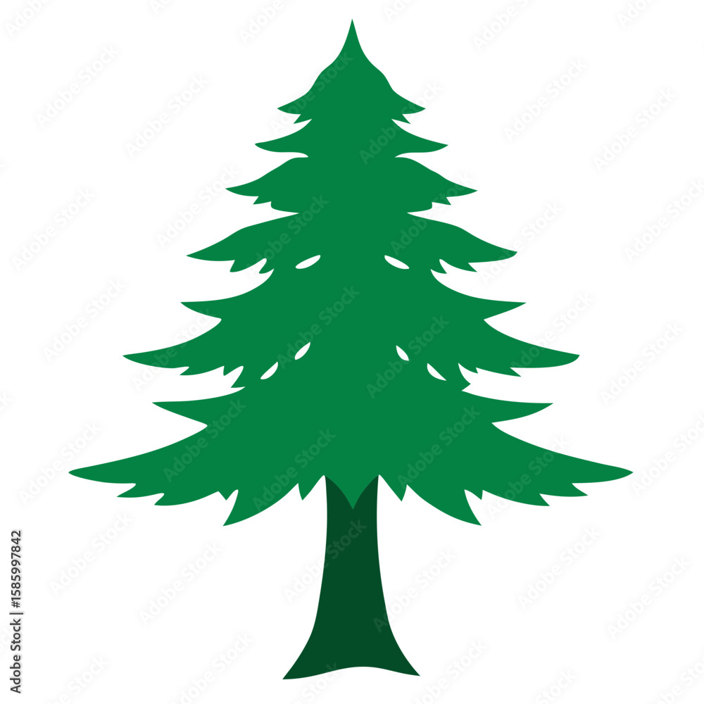 Fototapeta premium christmas tree isolated on white