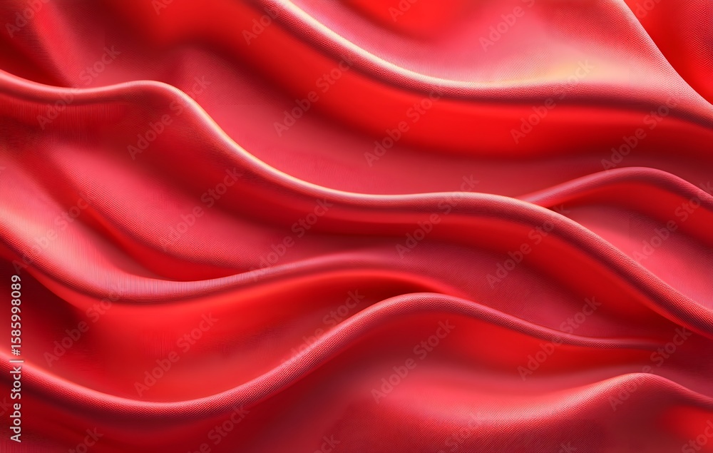 Fototapeta premium Abstract red wavy background stock illustration