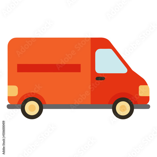 red delivery van